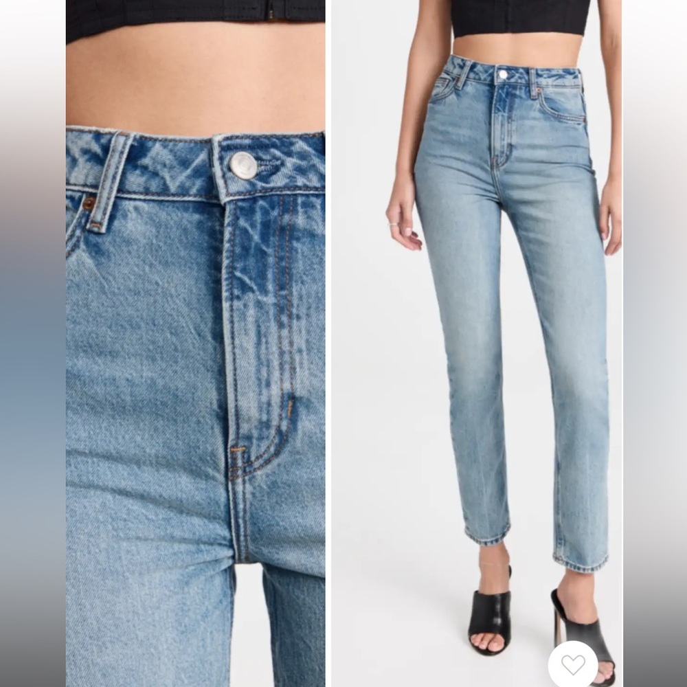 Reformation Liza ultra high rise slim straight jeans